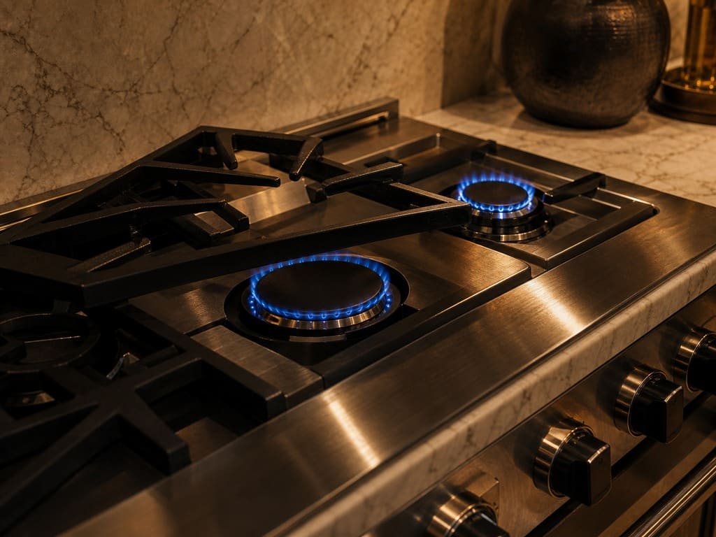 Viking sealed-burner cooktop repaired during a Santa Clara service visit