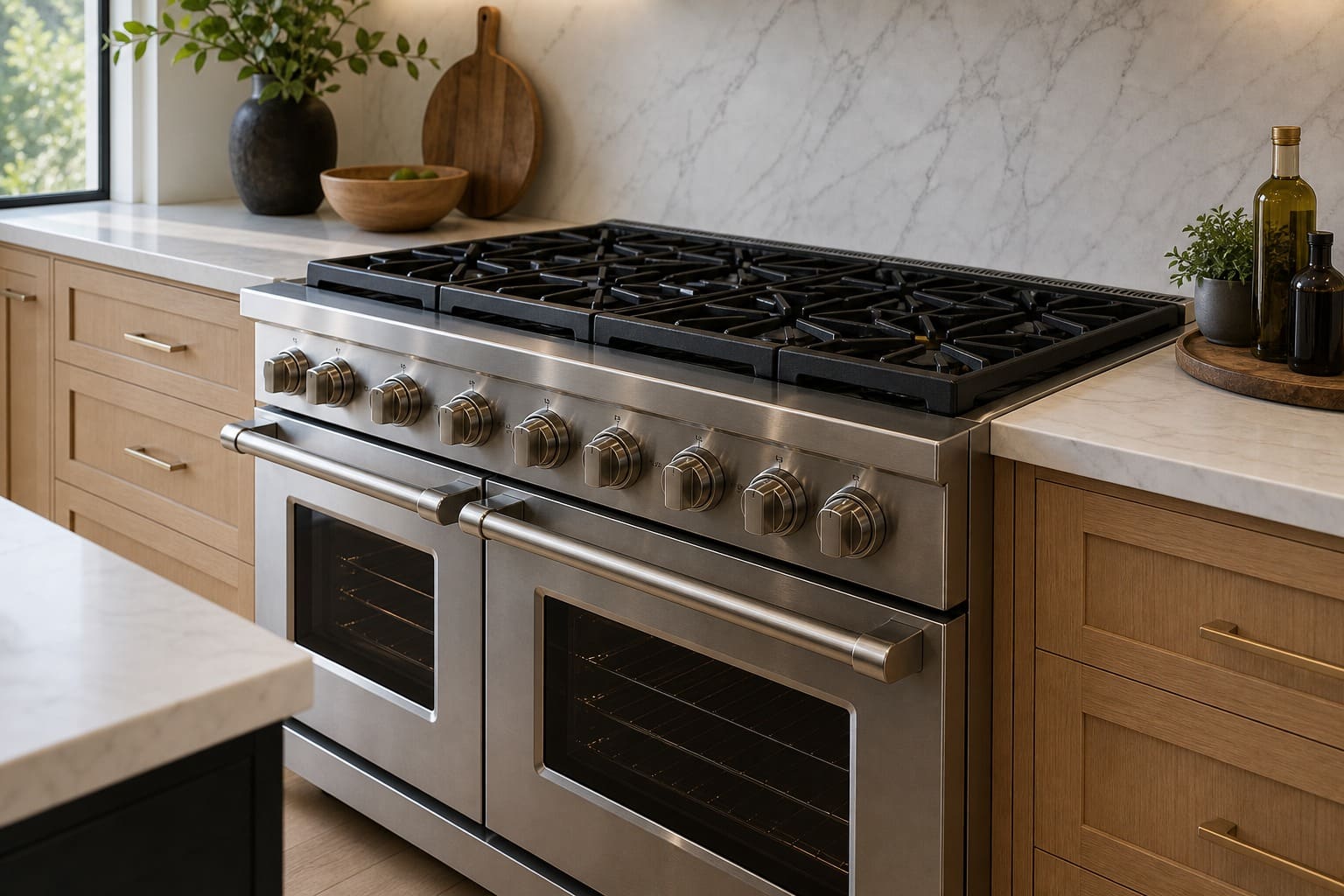 Viking professional range serviced in a Santa Clara kitchen